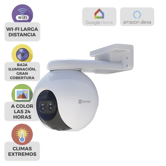 (CSC8PF) PT IP 2 Megapíxel / Wi-Fi / Detección Humana / Lente Dual / Visión Nocturna en Color / Cobertura Visual 360° / Notificación Push / Ranura para Memoria 512 GB