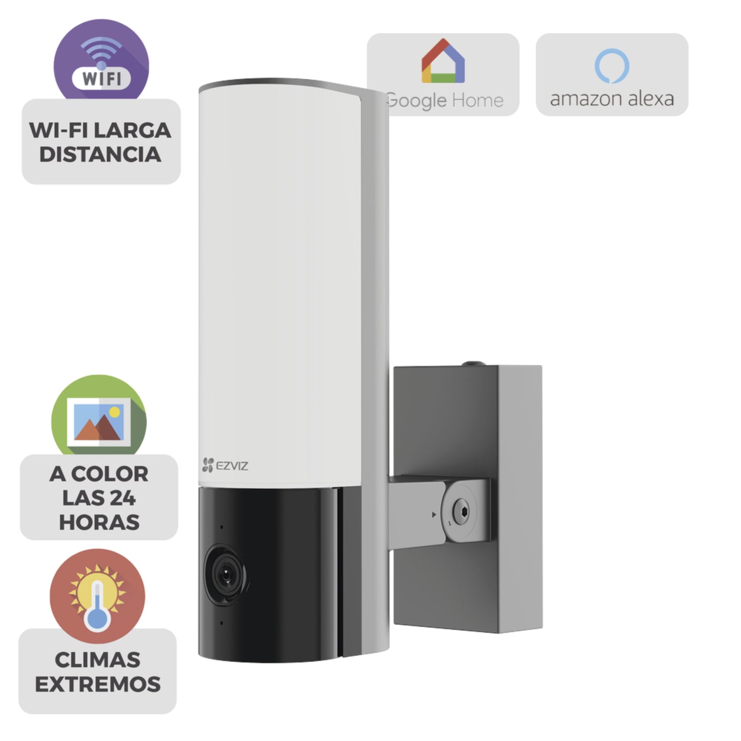 (CSEL3) Cámara IP 4 Megapíxel / Wi-Fi / Lampara Integrada / Audio de dos vías / Imágen Nocturna a Color / Detección Humana / Audios Personalizables / Almacena en Memoria Interna / Uso Exterior con Protección
